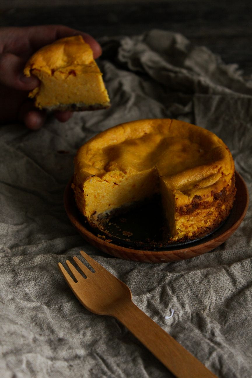 Coconut pumpkin cheesecake by Kexin